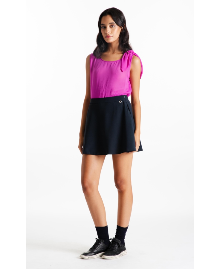 Blusa Chiffon Bandana Sleeveless Fucsia