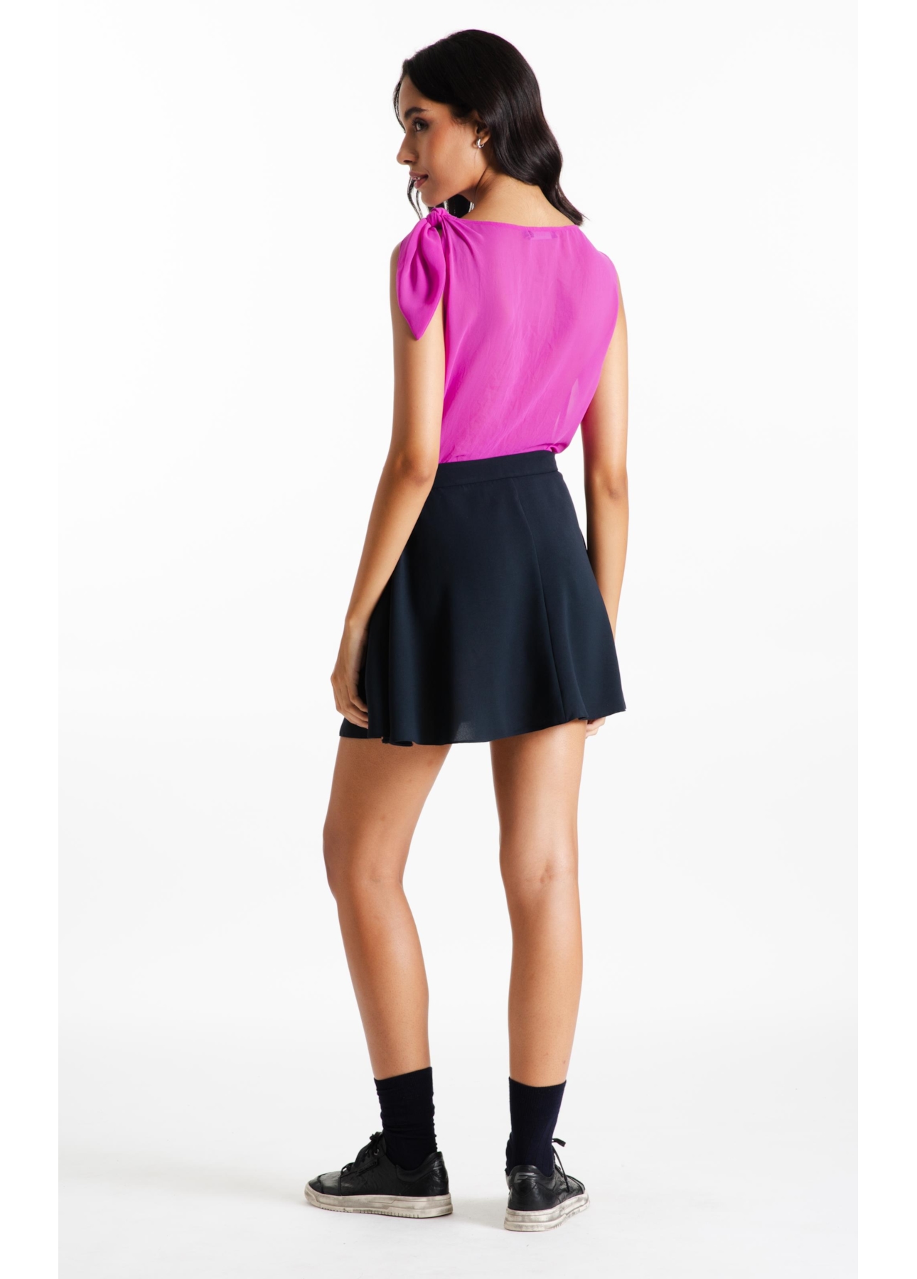 Blusa Chiffon Bandana Sleeveless Fucsia