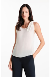 Blusa Chiffon Bandana Sleeveless Off White