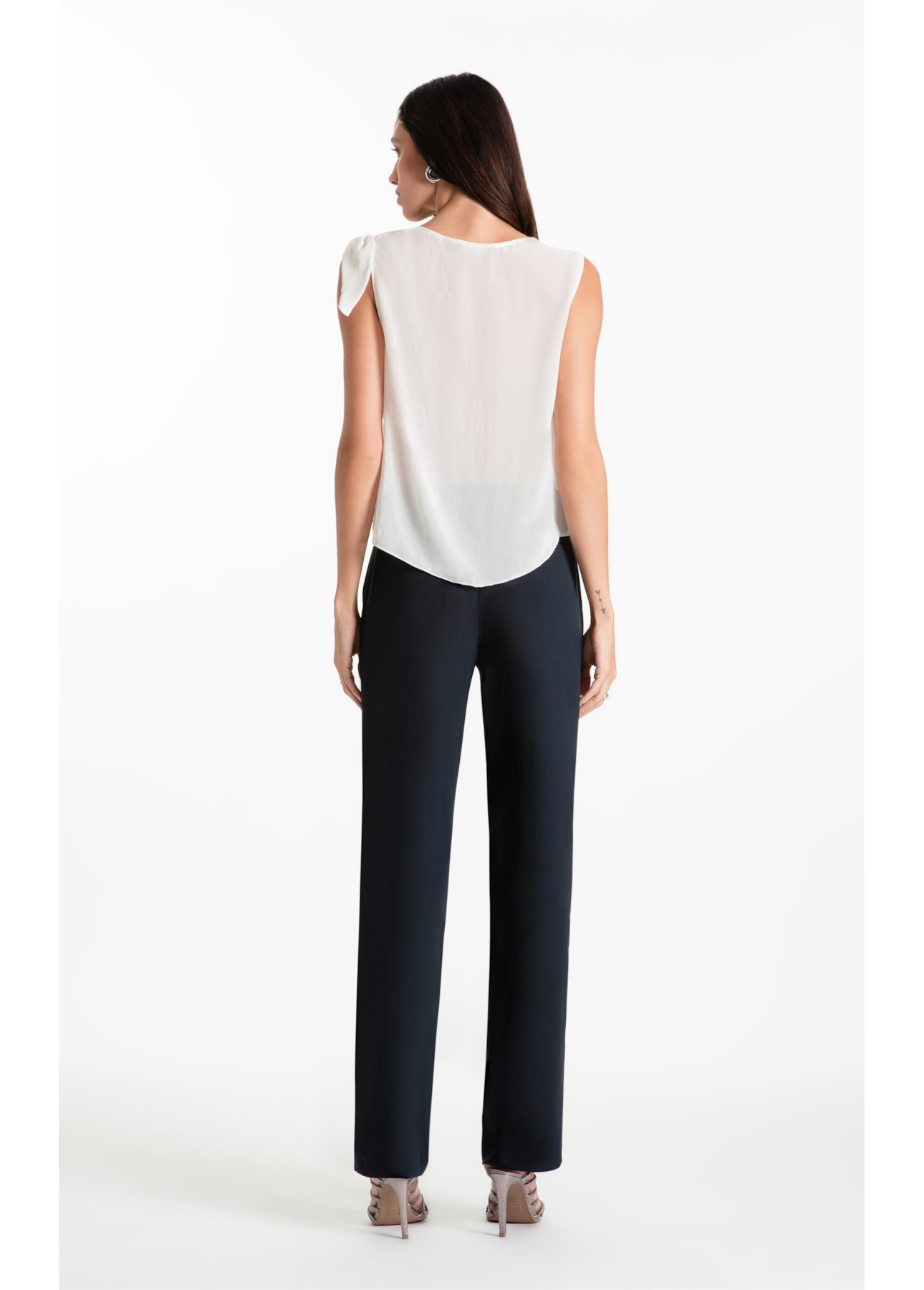 Blusa Chiffon Bandana Sleeveless Off White