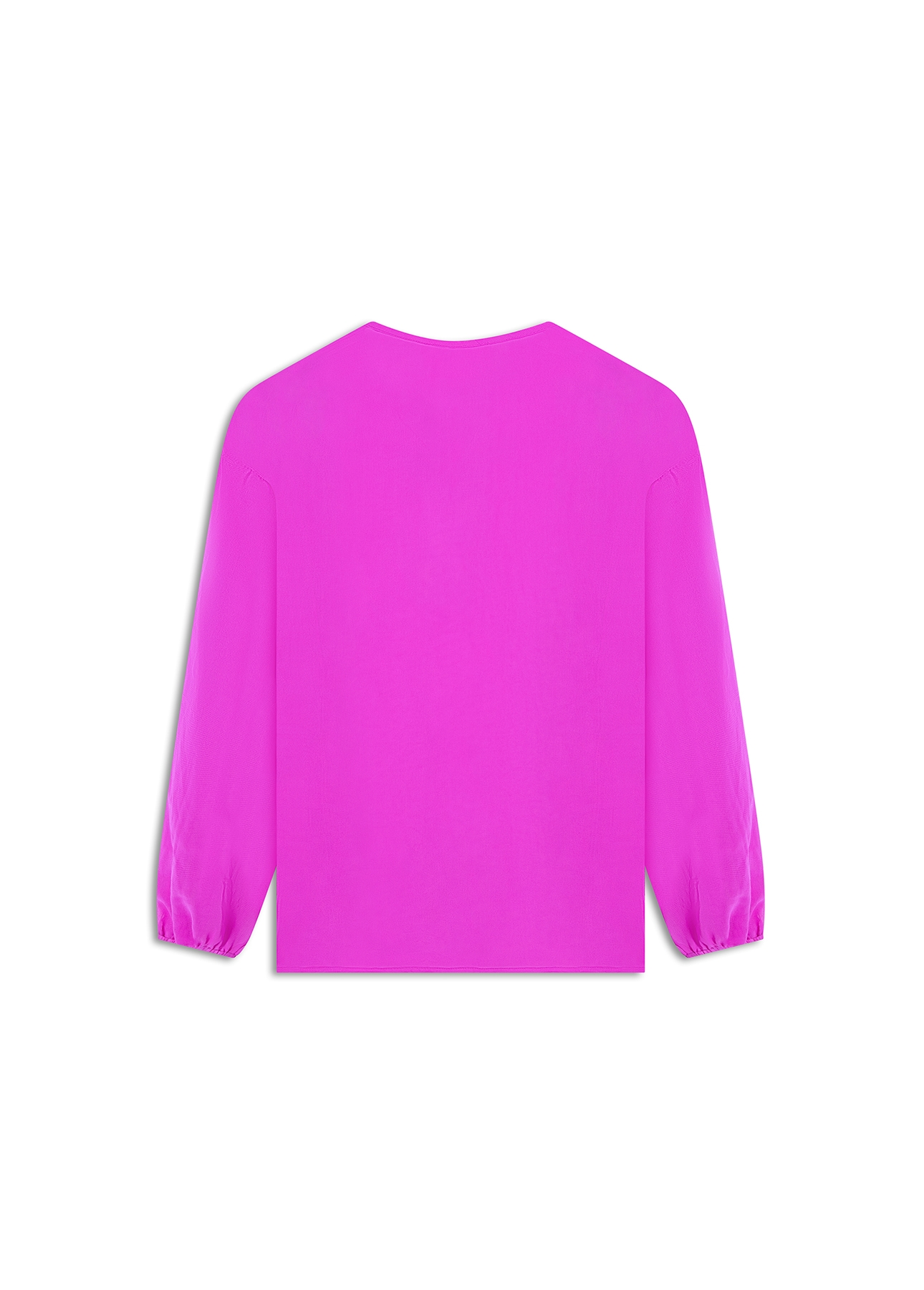 Blusa Chiffon Buttons Ml Fucsia