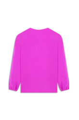 Blusa Chiffon Buttons Ml Fucsia