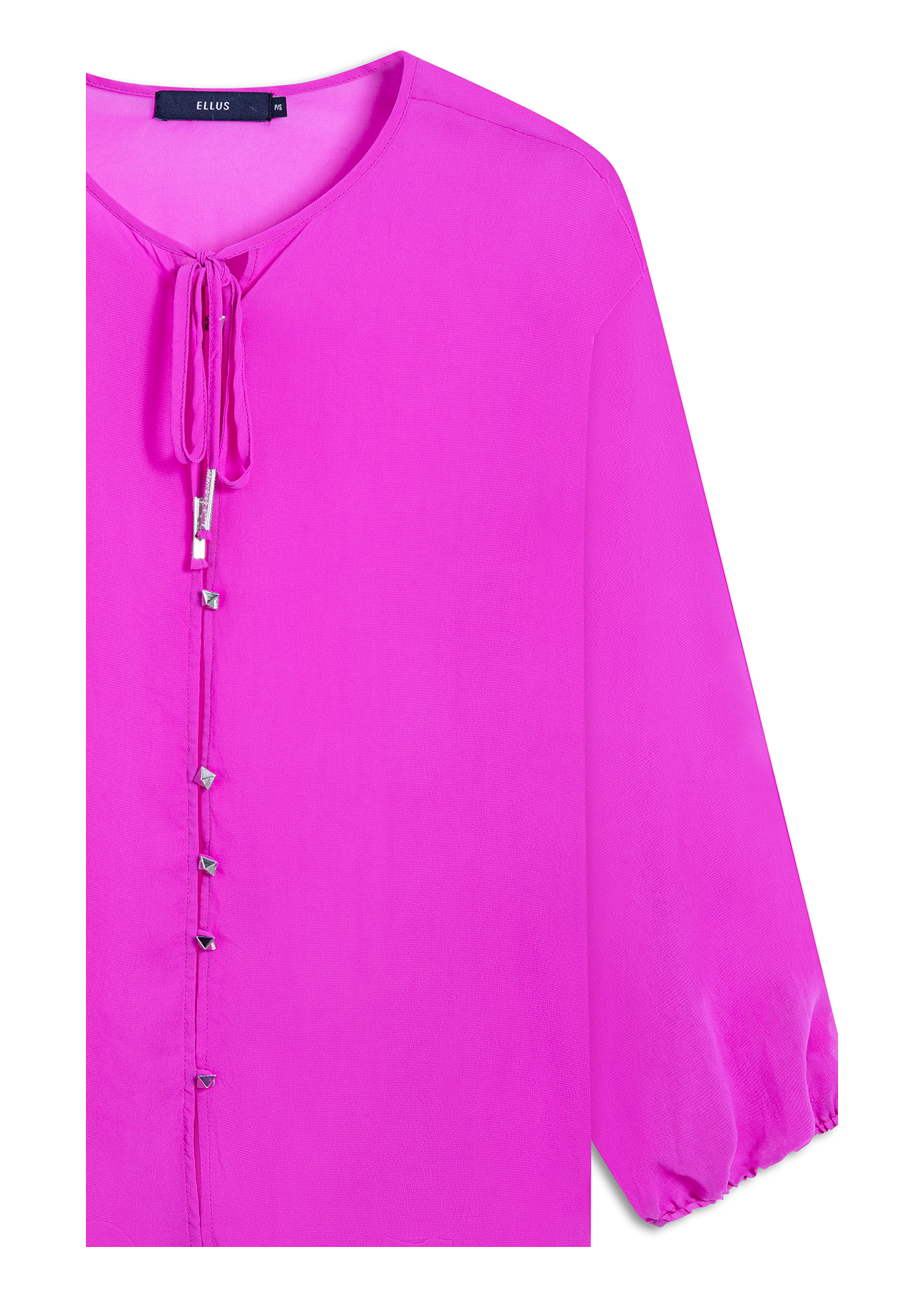Blusa Chiffon Buttons Ml Fucsia