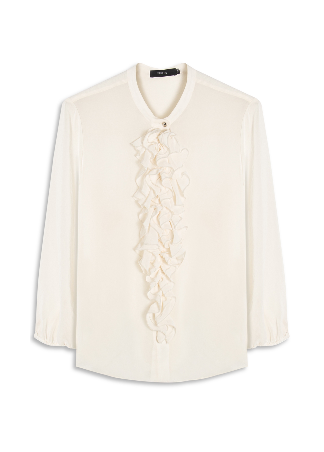 Blusa Chiffon Ruflle Shirt Off White
