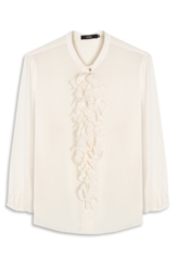 Blusa Chiffon Ruflle Shirt Off White