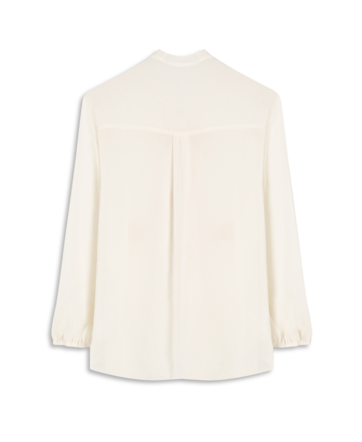 Blusa Chiffon Ruflle Shirt Off White