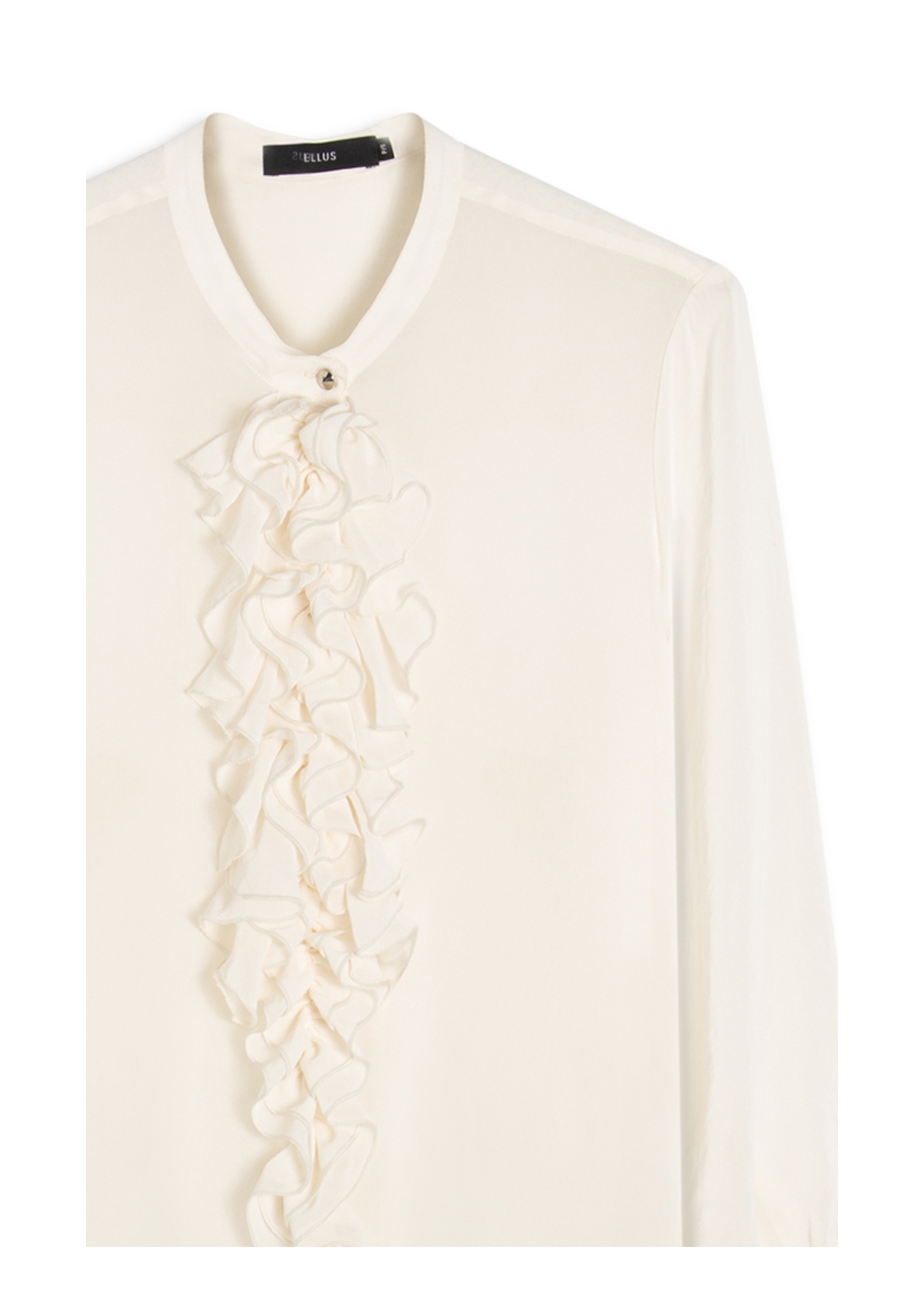 Blusa Chiffon Ruflle Shirt Off White