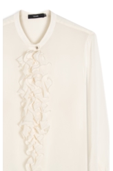 Blusa Chiffon Ruflle Shirt Off White