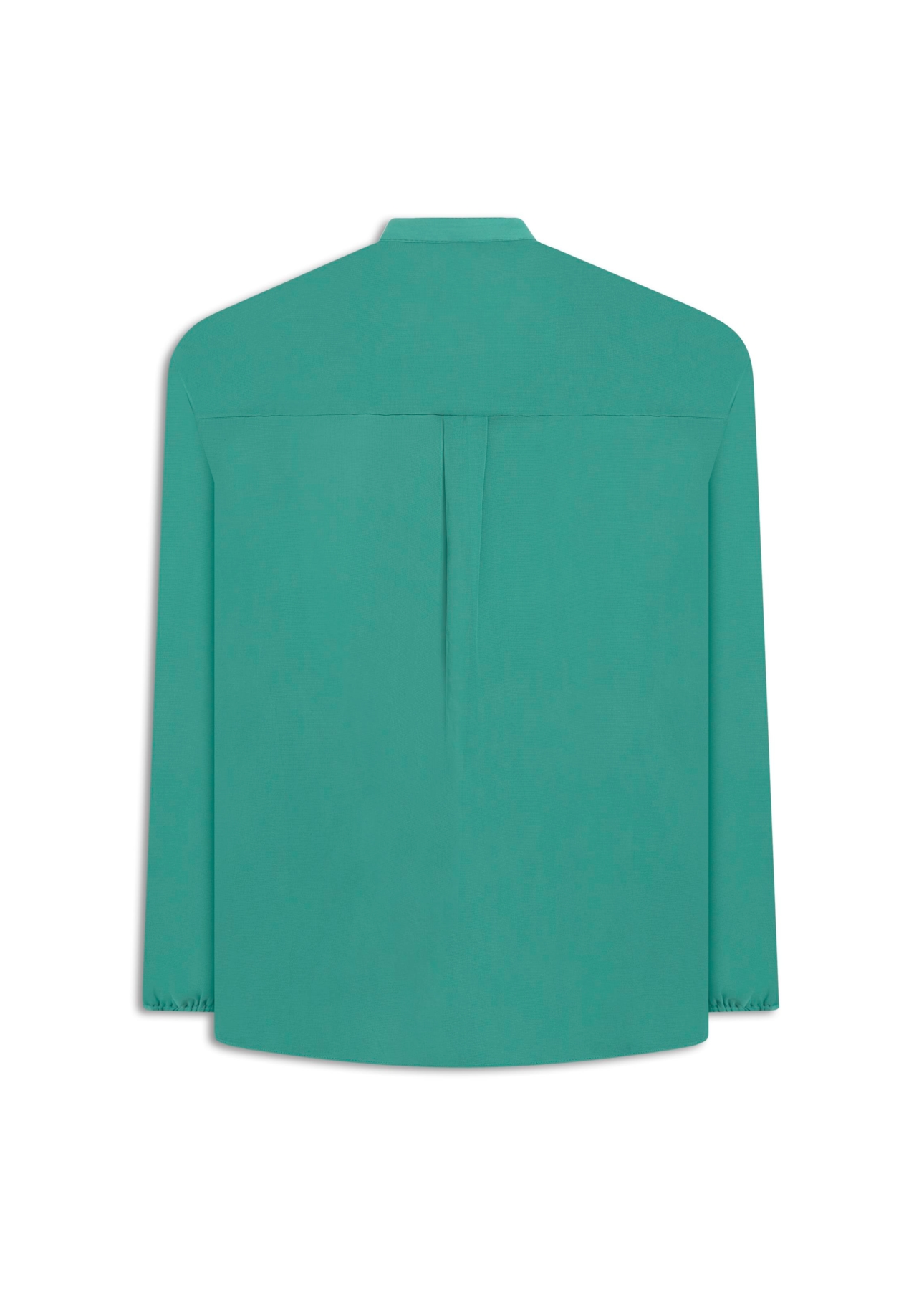 Blusa Chiffon Ruflle Shirt Verde Maca