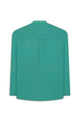 Blusa Chiffon Ruflle Shirt Verde Maca