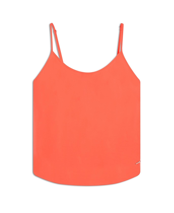Blusa Chiffon Strappy Pink Fluor