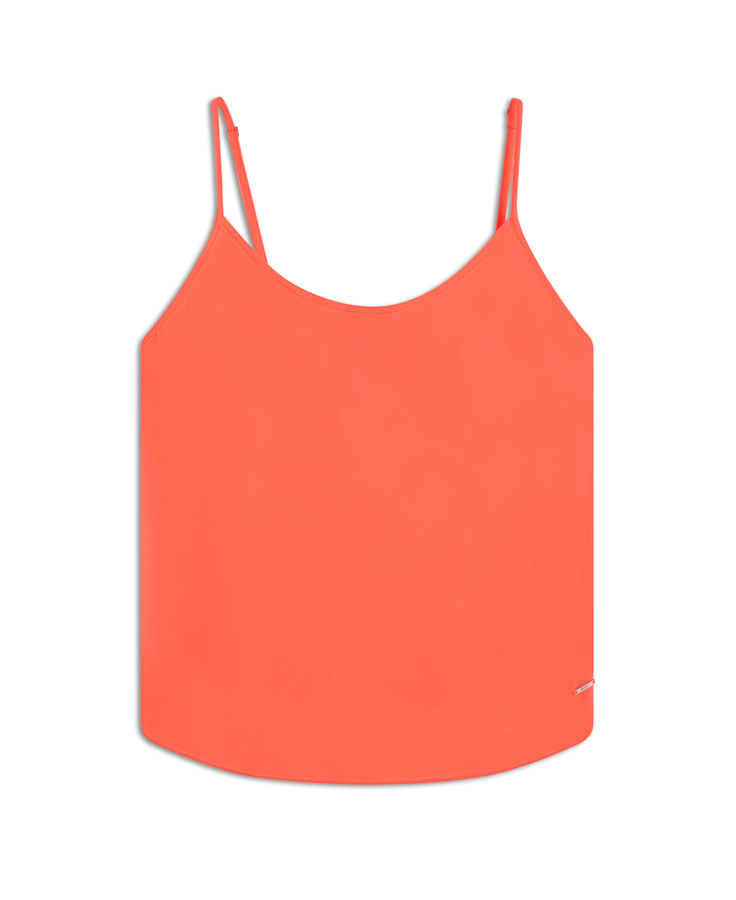 Blusa Chiffon Strappy Pink Fluor