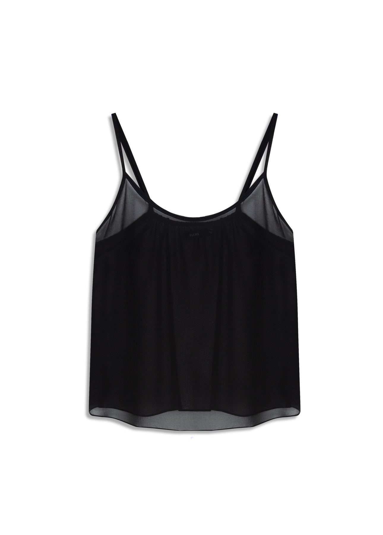 Blusa Chiffon Strappy Preto