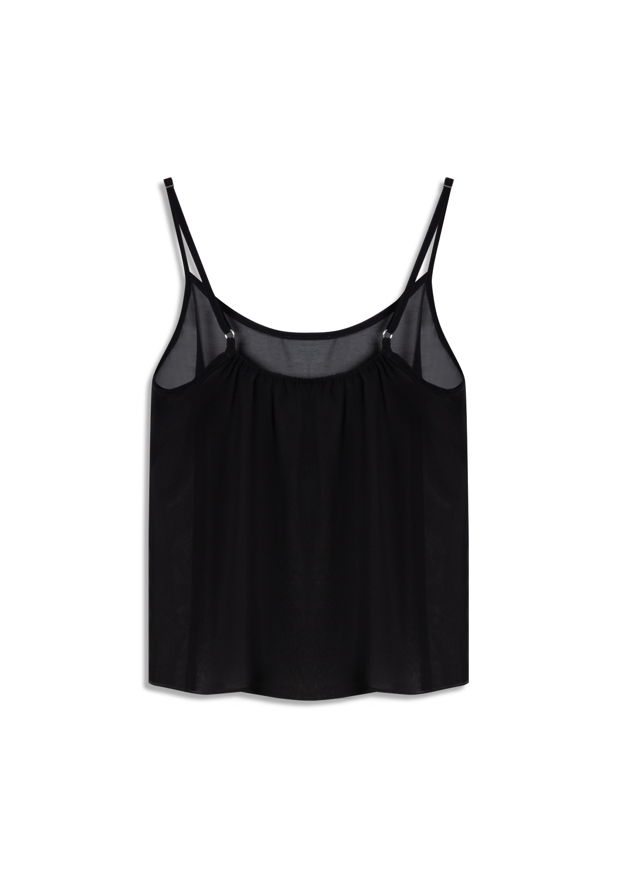 Blusa Chiffon Strappy Preto