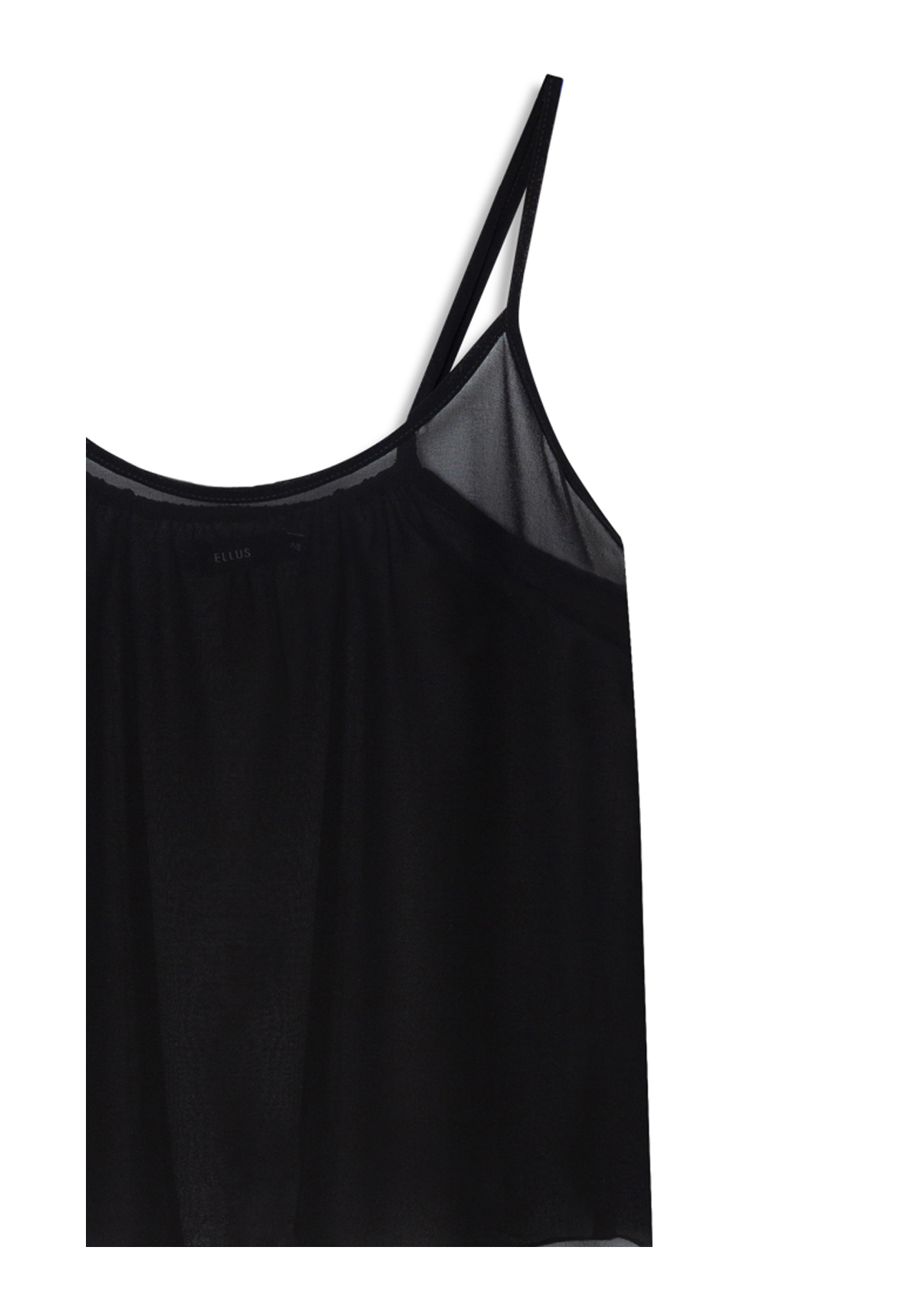 Blusa Chiffon Strappy Preto