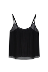 Blusa Chiffon Strappy Preto