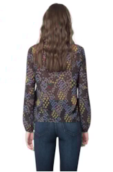 Blusa Chiffon Touch Rosemary Preto