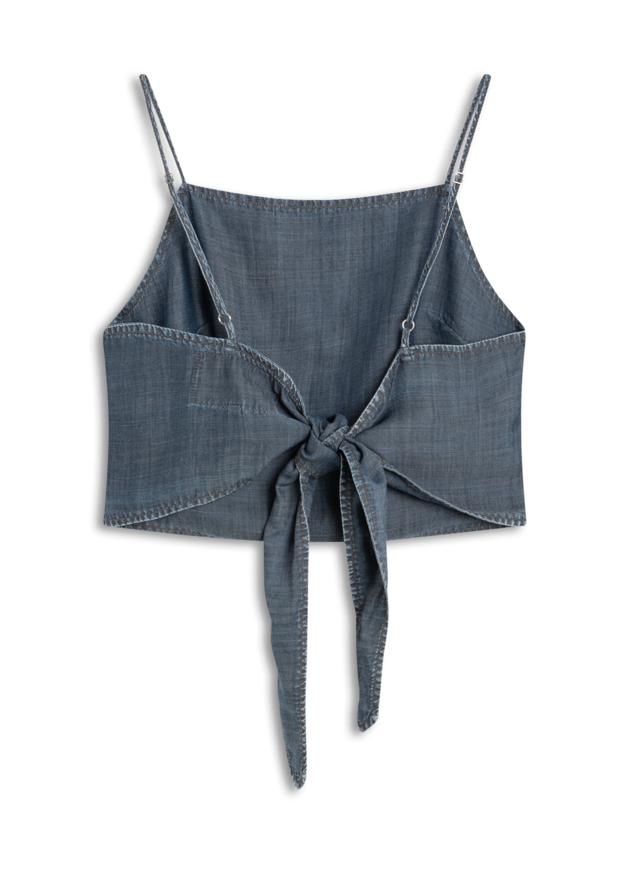 Blusa Comfort Denim Top Amarracao 1933-Lav.Dest.C/Luva