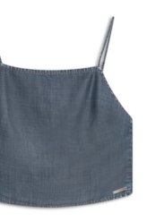 Blusa Comfort Denim Top Amarracao 1933-Lav.Dest.C/Luva