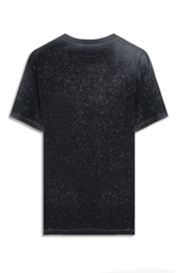 Blusa Cotton Devore Cisne Glitter Preto