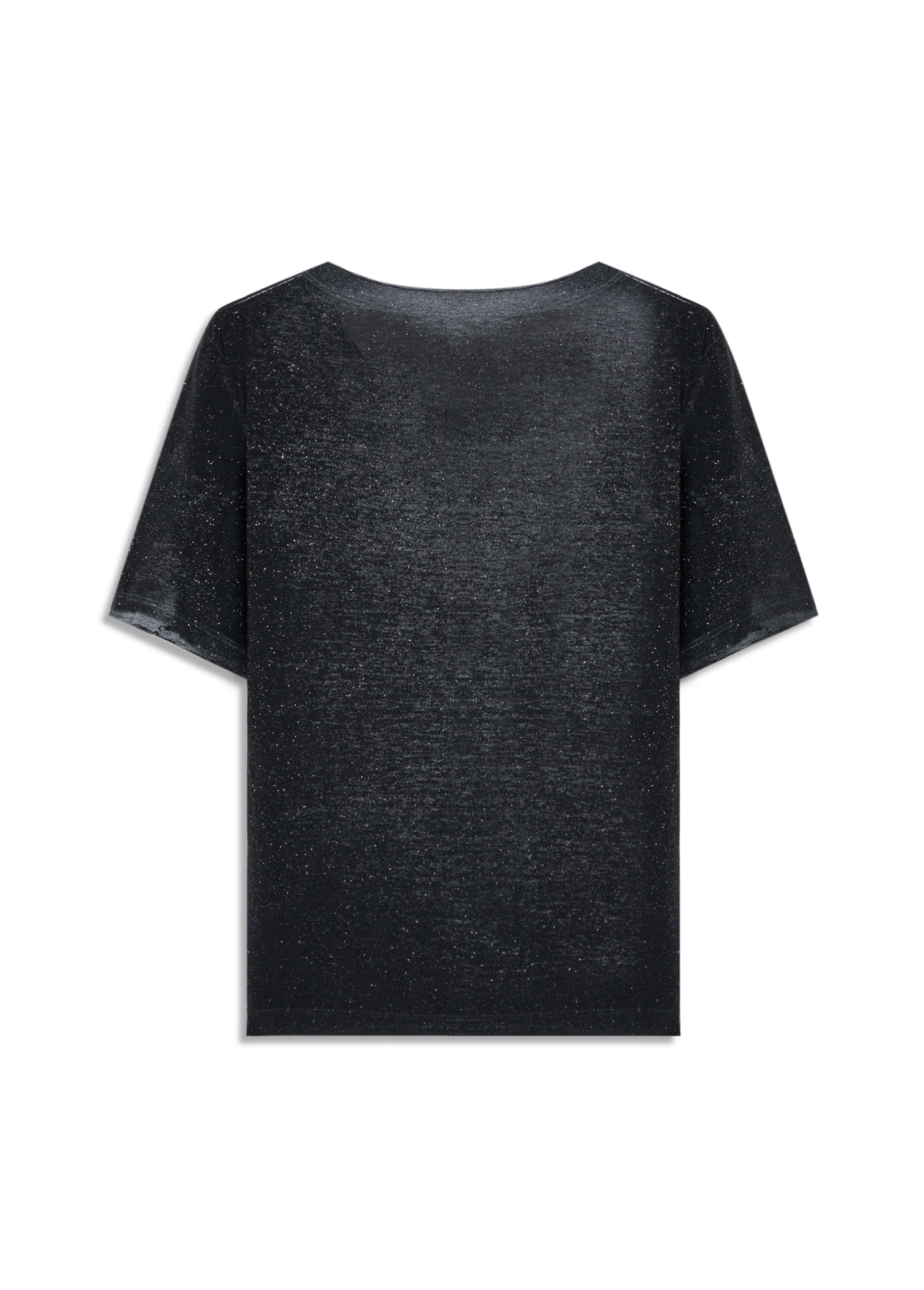 Blusa Cotton Devore Ellus Gótico Glitter Preto