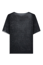 Blusa Cotton Devore Ellus Gótico Glitter Preto