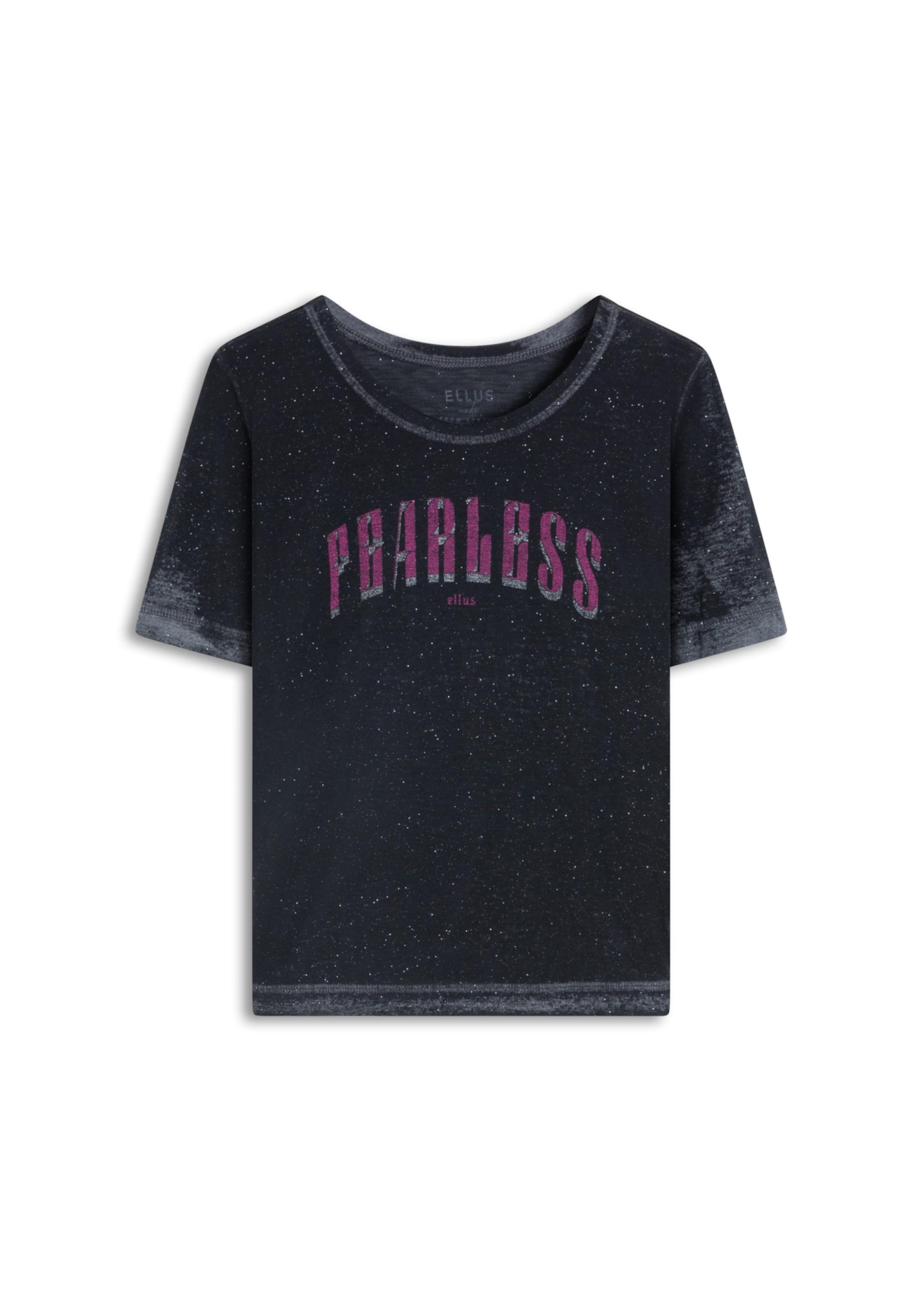 Blusa Cotton Devore Fearless Boxy Preto