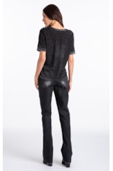 Blusa Cotton Devore Fearless Boxy Preto
