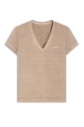 Blusa Cotton Ellus Classic Slim  Capuccino