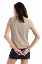 Blusa Cotton Ellus Classic Slim  Capuccino