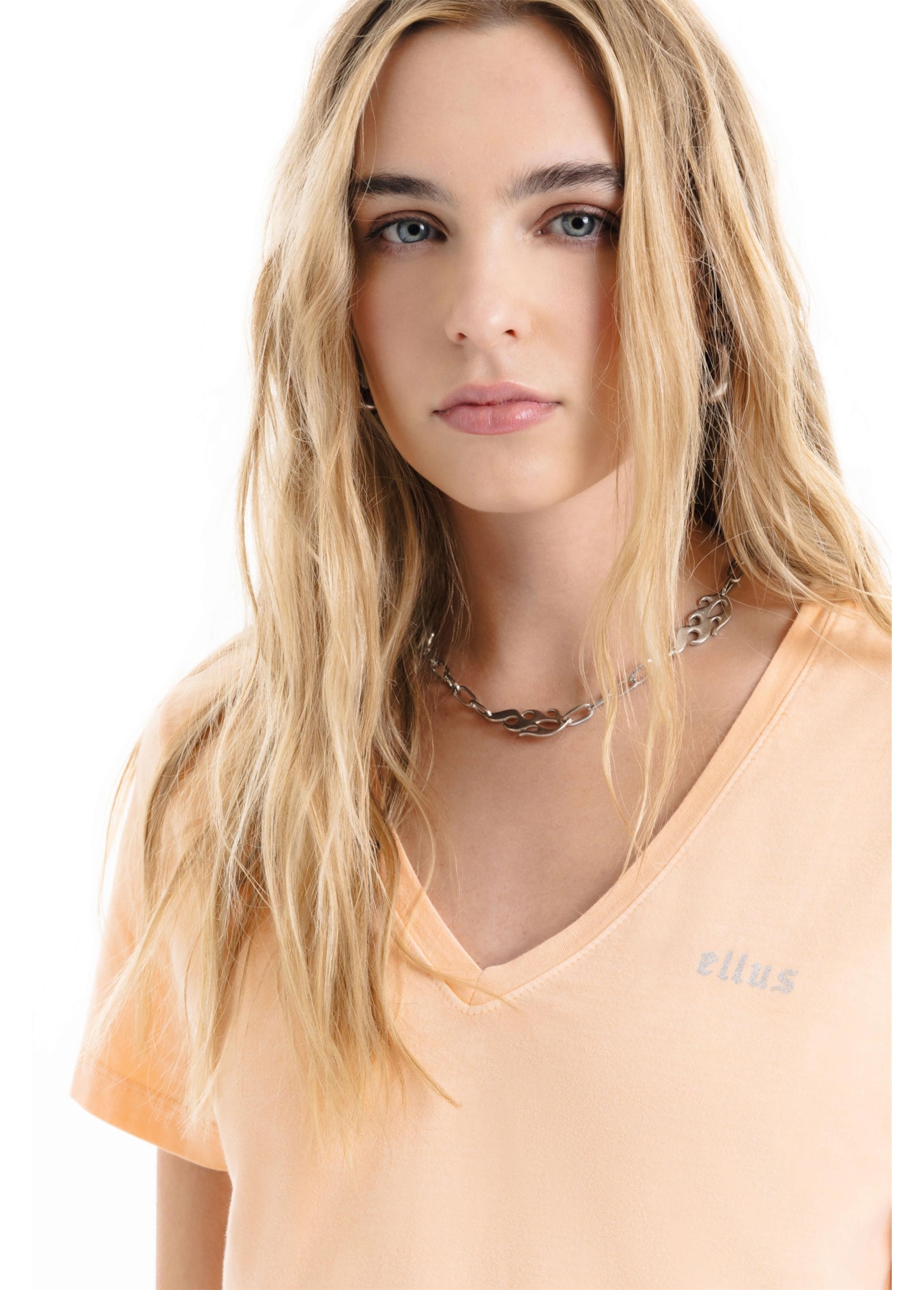 Blusa Cotton Ellus Classic Slim Pessego