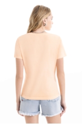 Blusa Cotton Ellus Classic Slim Pessego