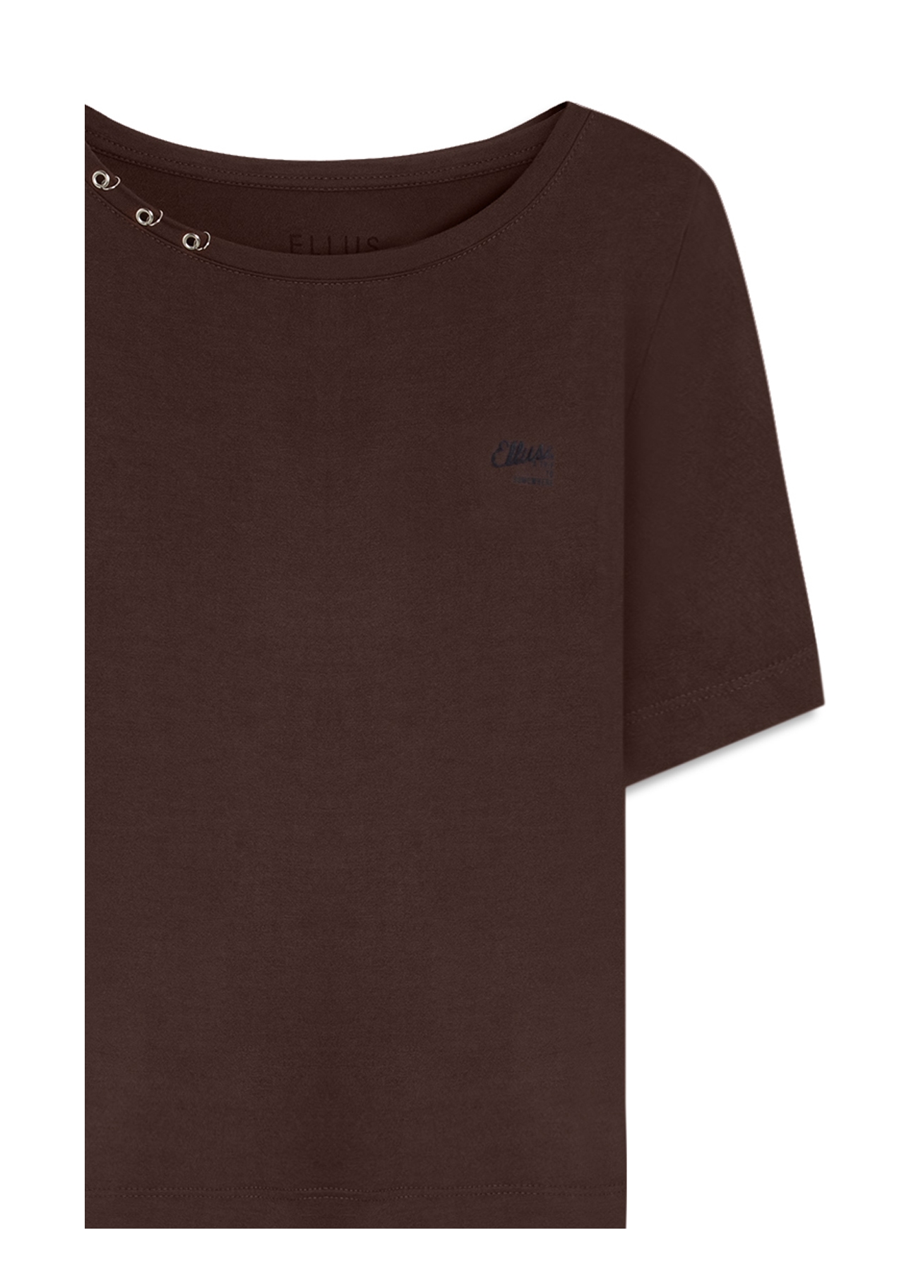 Blusa Cotton Ellus Trip Dark Brown