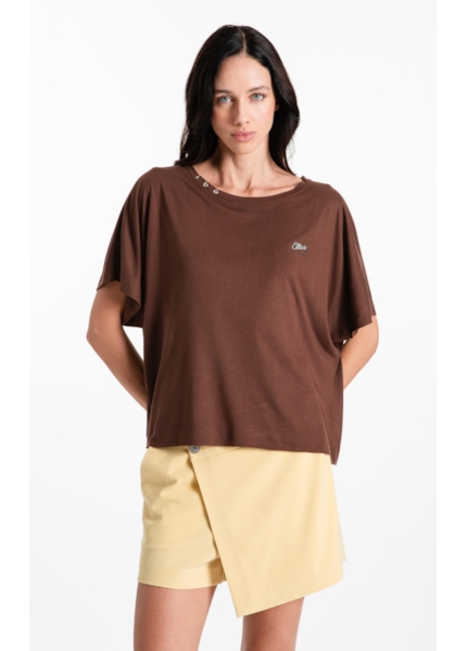 Blusa Cotton Ellus Trip Dark Brown