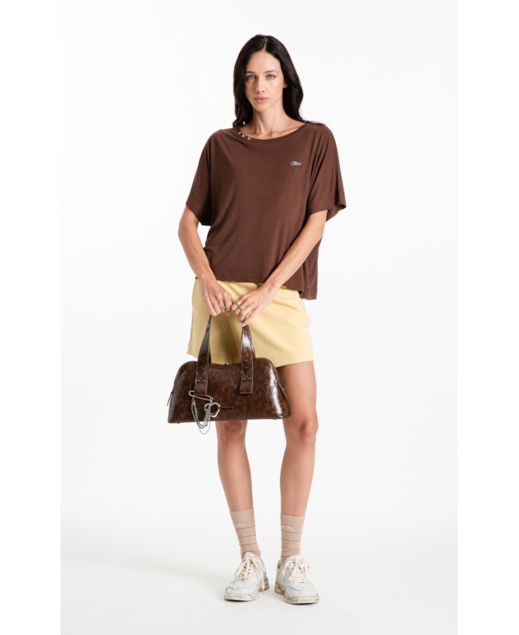 Blusa Cotton Ellus Trip Dark Brown