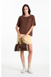 Blusa Cotton Ellus Trip Dark Brown
