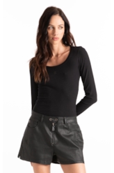 Blusa Cotton Fine Ellus Classic Slim Preto