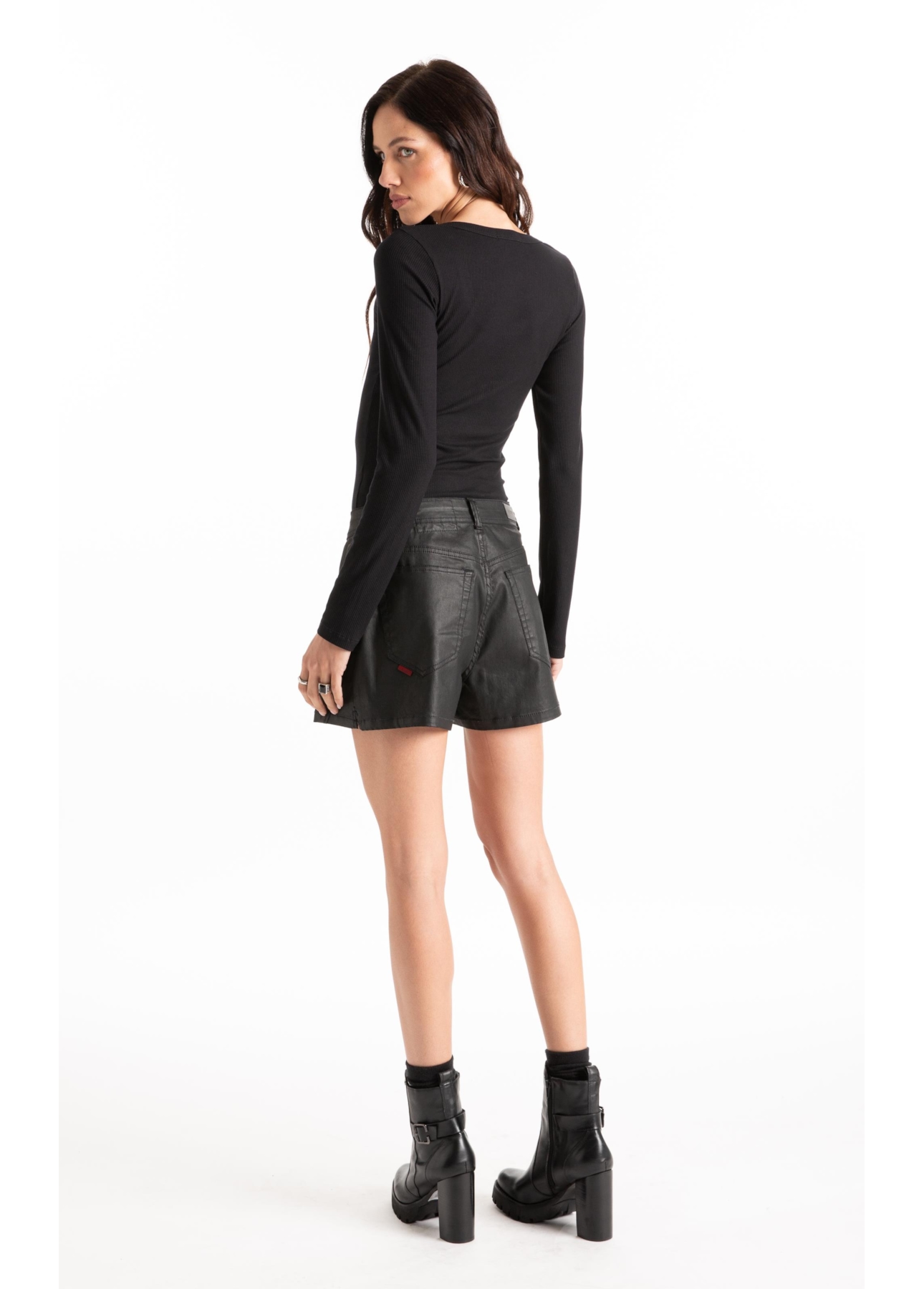 Blusa Cotton Fine Ellus Classic Slim Preto