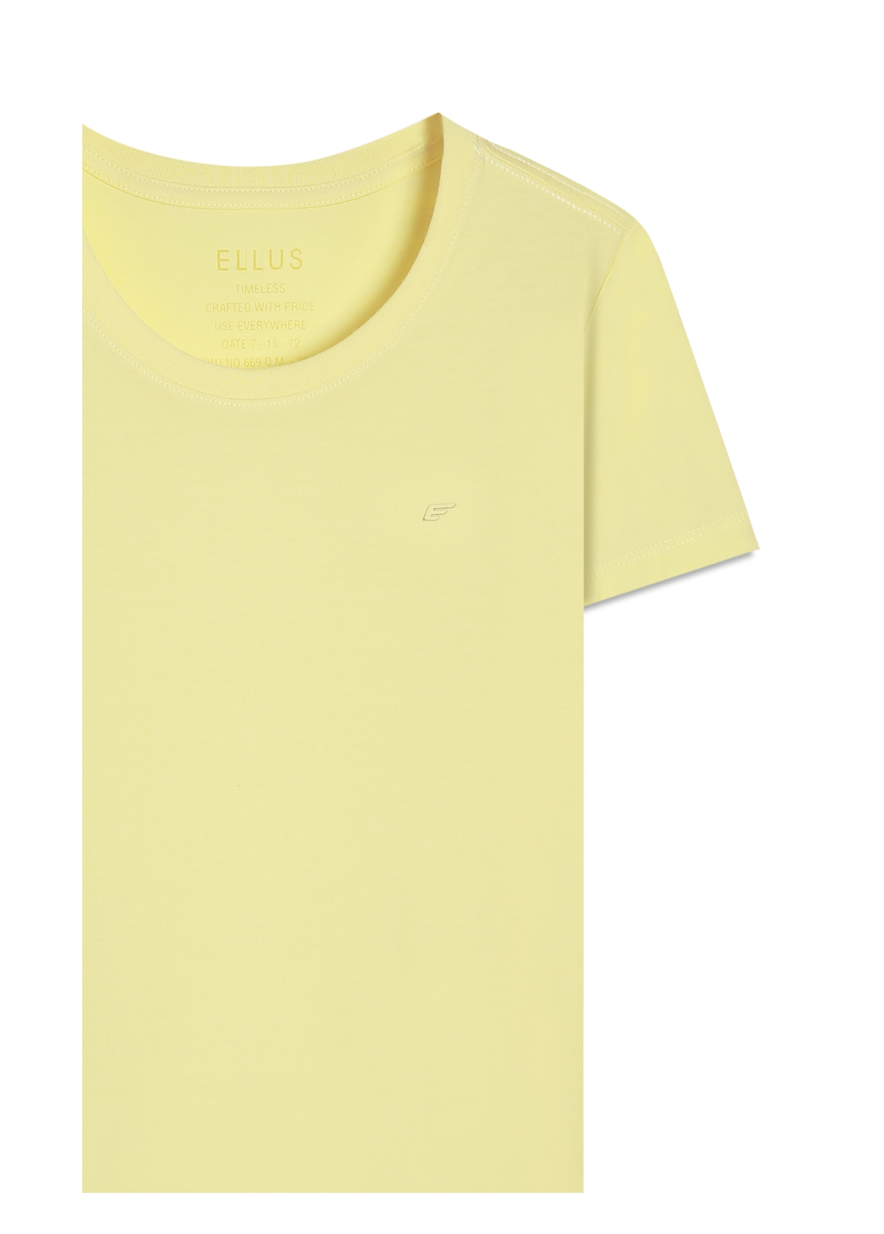 Blusa Cotton Fine Ellus Easa Classic Slim Amarelo Claro