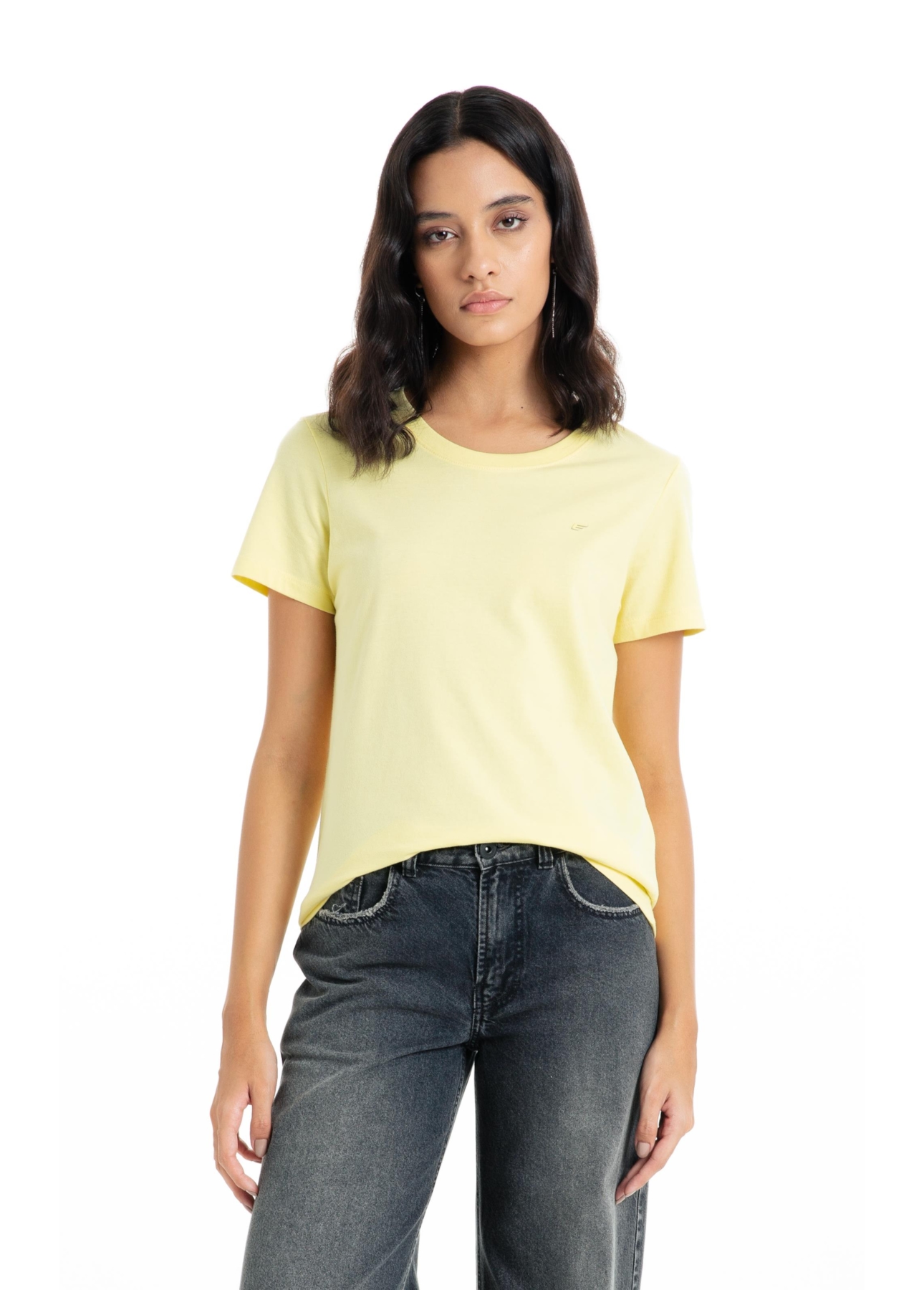 Blusa Cotton Fine Ellus Easa Classic Slim Amarelo Claro