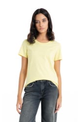 Blusa Cotton Fine Ellus Easa Classic Slim Amarelo Claro