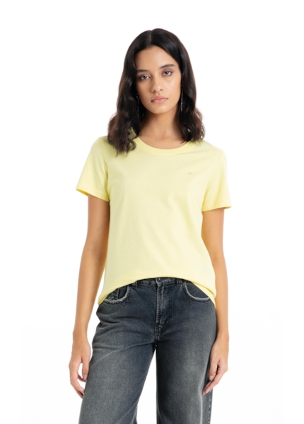 Blusa Cotton Fine Ellus Easa Classic Slim Amarelo Claro