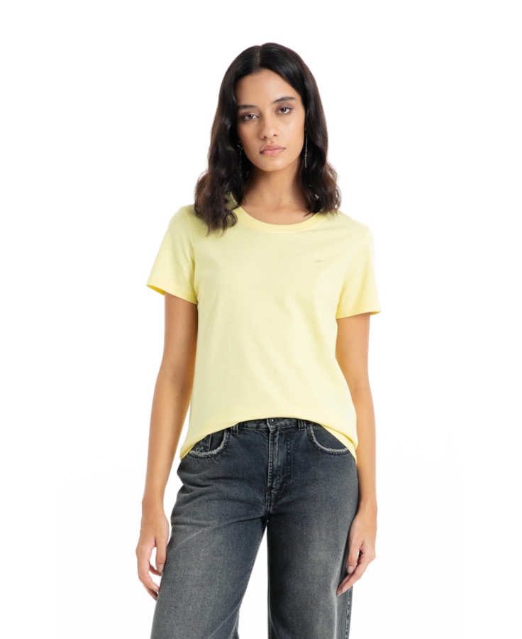 Blusa Cotton Fine Ellus Easa Classic Slim Amarelo Claro