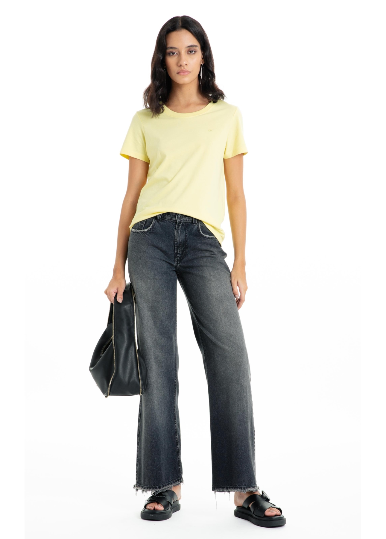 Blusa Cotton Fine Ellus Easa Classic Slim Amarelo Claro