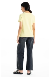 Blusa Cotton Fine Ellus Easa Classic Slim Amarelo Claro