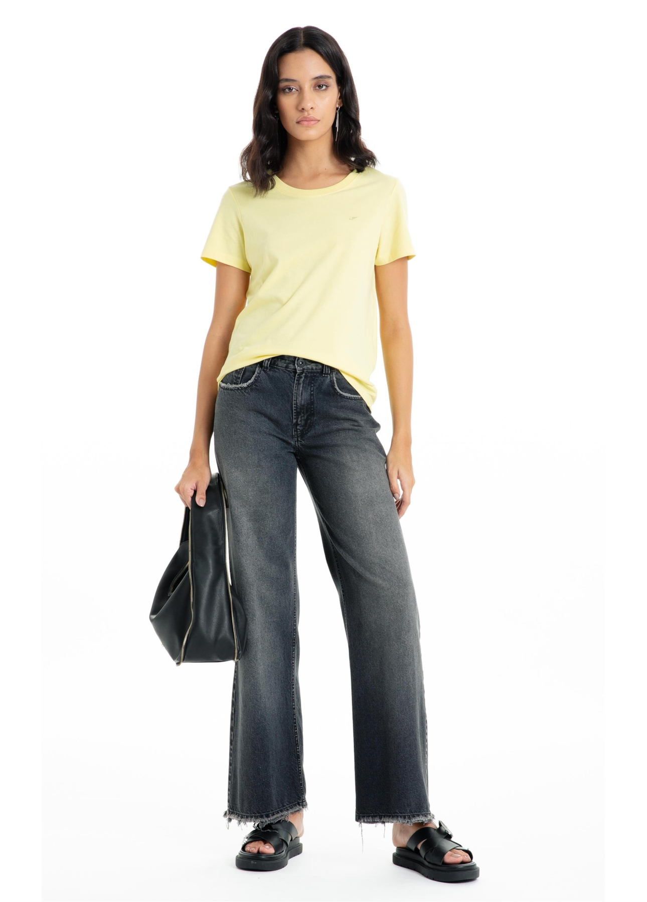 Blusa Cotton Fine Ellus Easa Classic Slim Amarelo Claro