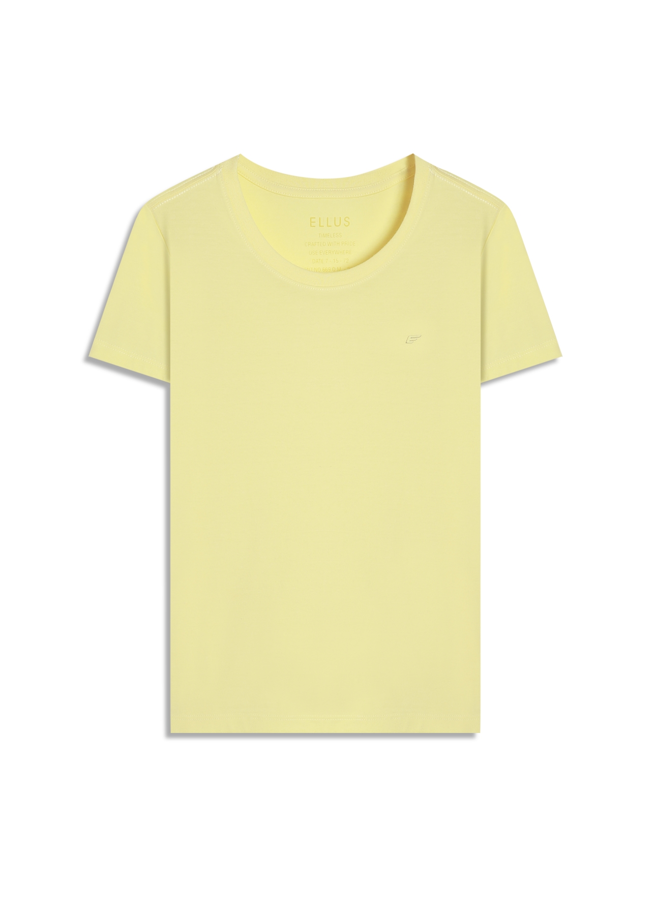 Blusa Cotton Fine Ellus Easa Classic Slim Amarelo Claro