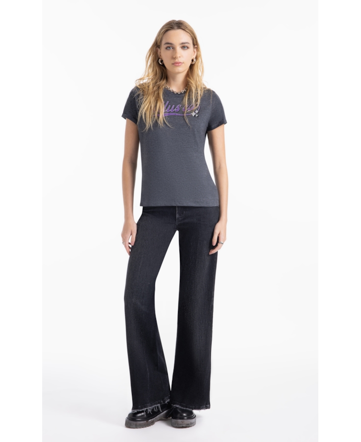 Blusa Cotton Fine New Slim  Co Chumbo Mescla