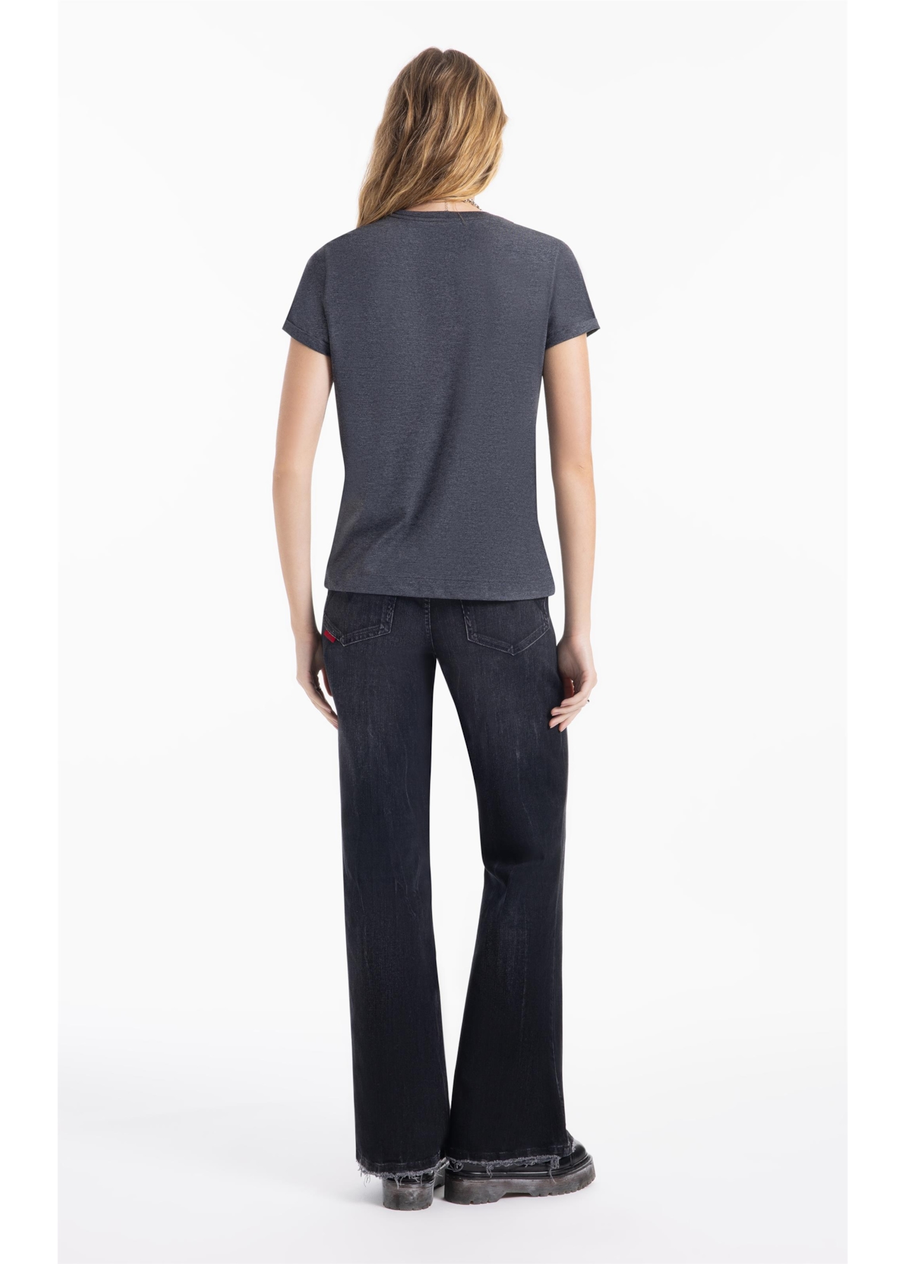 Blusa Cotton Fine New Slim  Co Chumbo Mescla