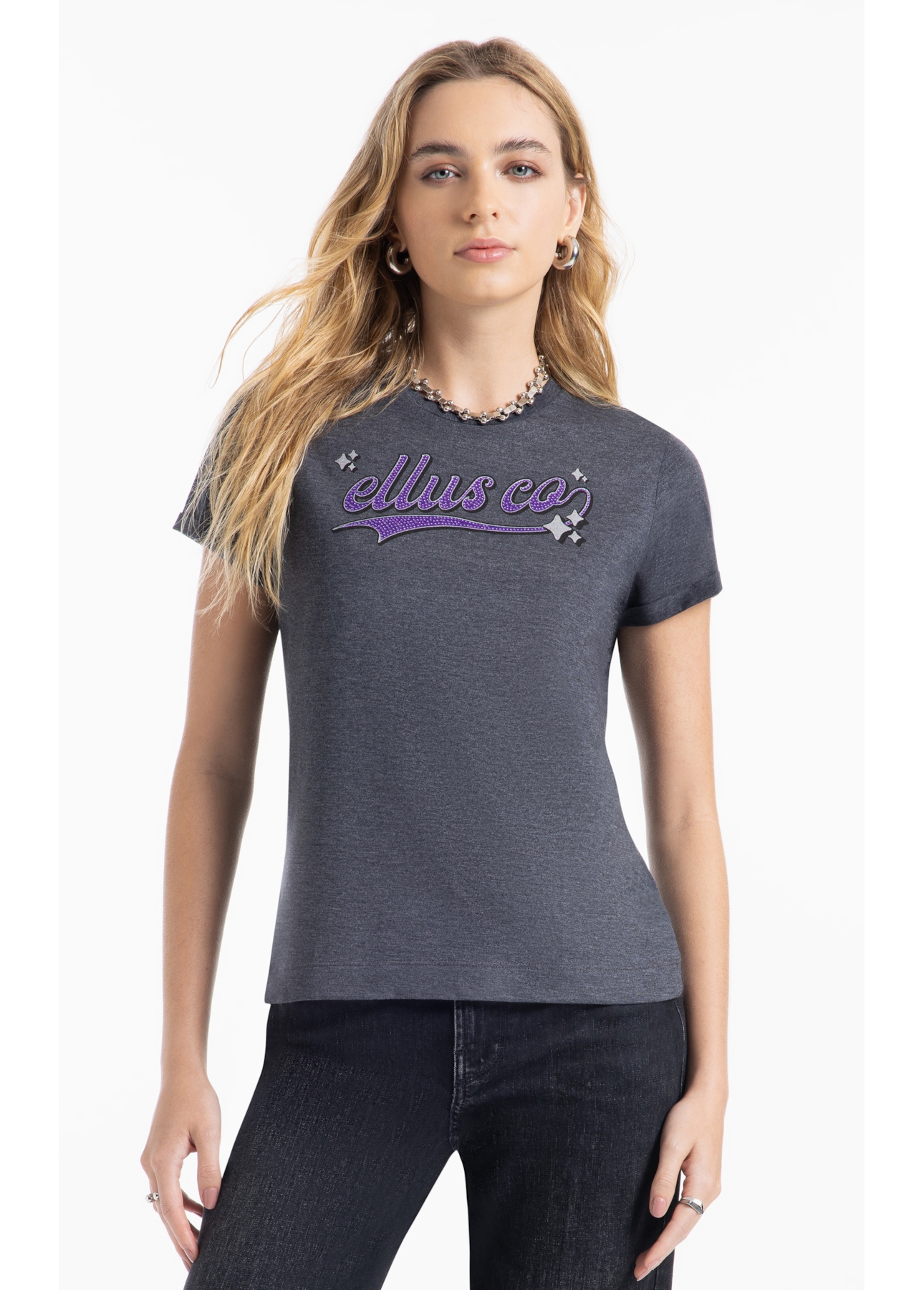 Blusa Cotton Fine New Slim  Co Chumbo Mescla